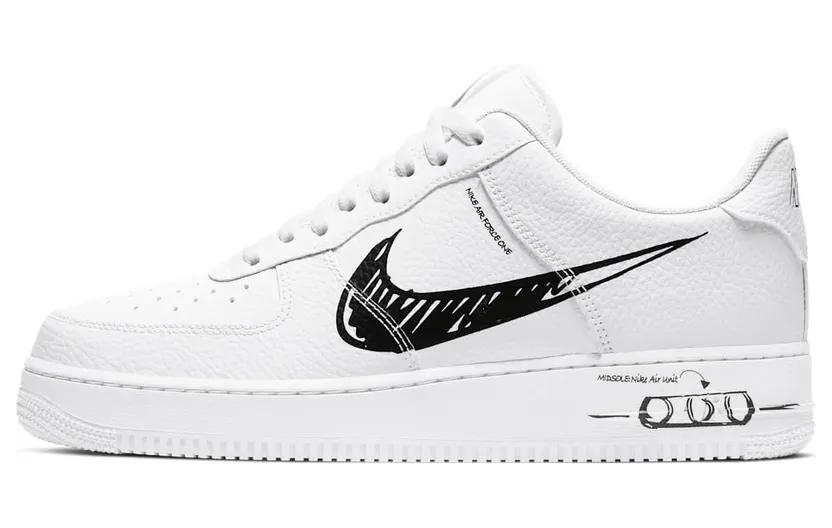 Nike Air Force 1 Low Sketch – “White / Black” (CW7581-101)