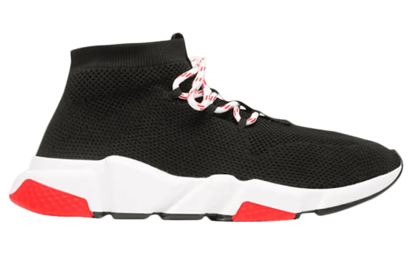 Balenciaga Speed Trainer Lace Up Black Red 2018 (W)