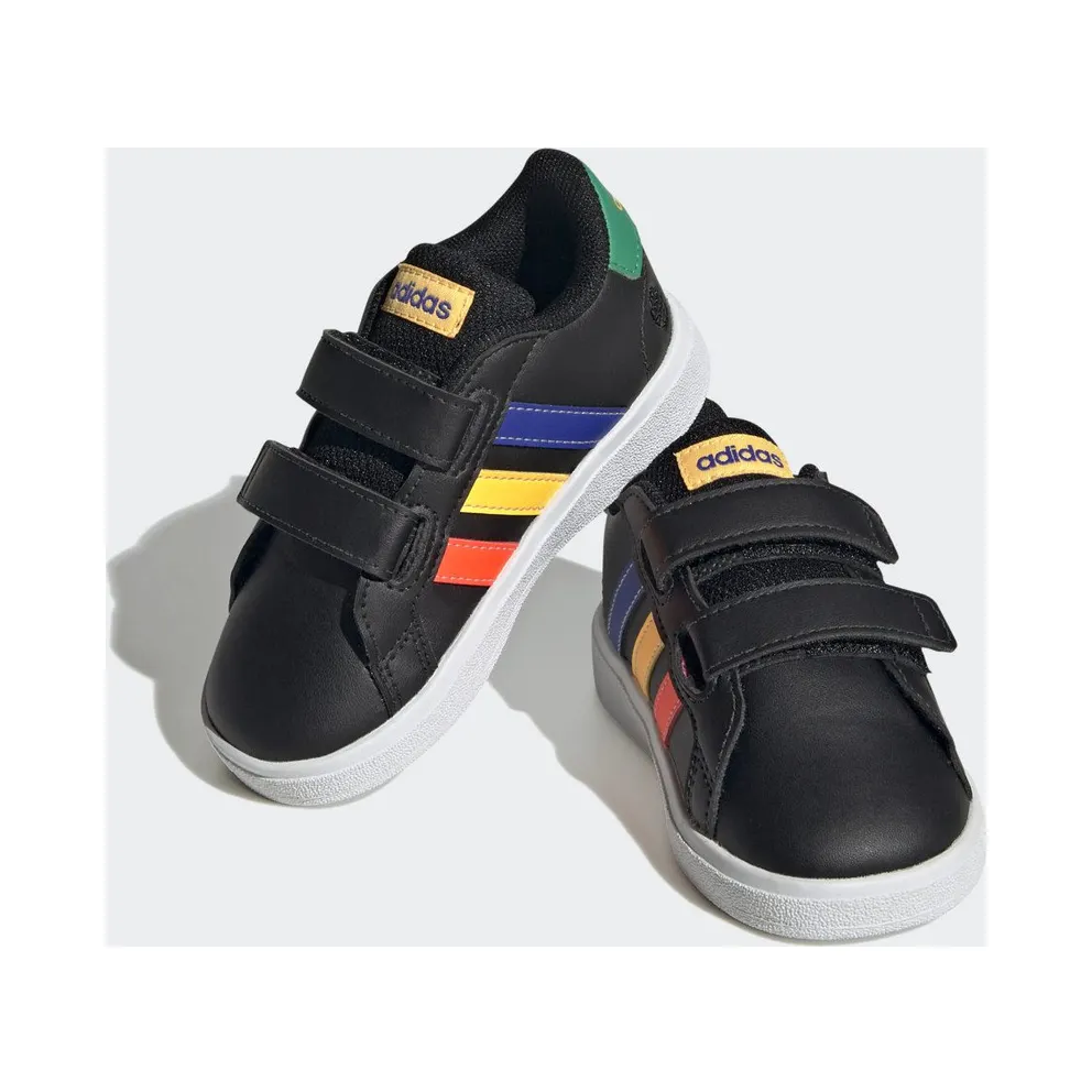 Adidas Grand Court Lifestyle Hook and Loop Core Black / Lucid Blue / Court Green (HP8918)
