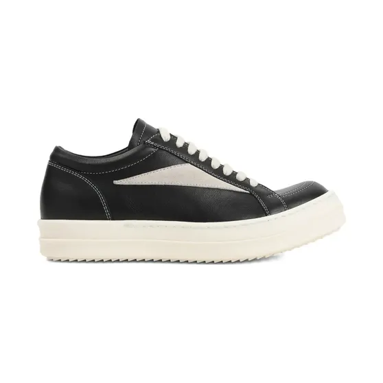 Rick Owens met leren vlakken “Black” (RP02E4888LCOLVS)
