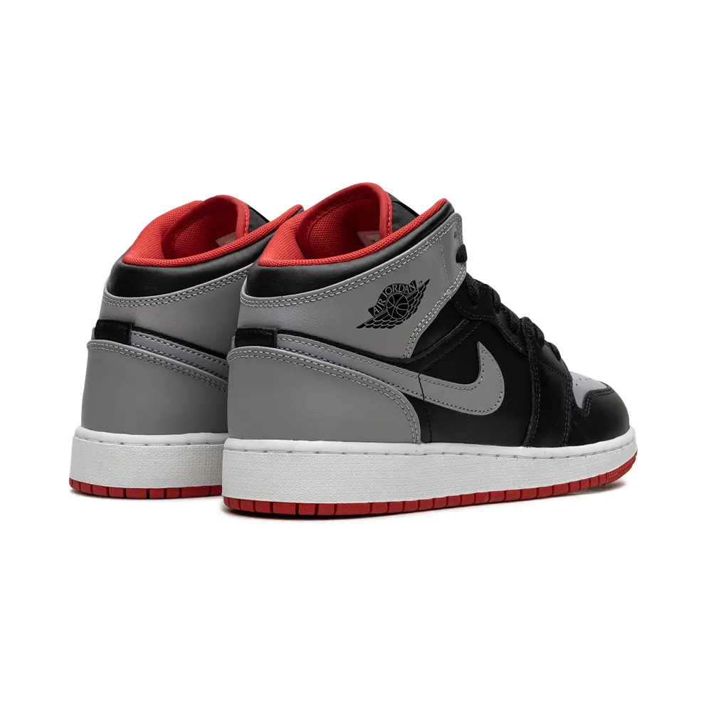AIR Jordan 1 MID GS “Black Grey Red” (DQ8423-006)