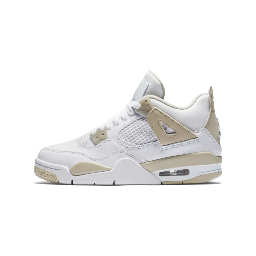 Jordan 4 Retro Sand 2017 (GS) White/Boarder Blue-Light Sand (487724-118)
