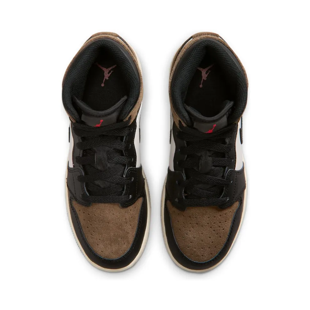 Air Jordan 1 Mid “Black / Palomino / University Red / Phantom” (DQ8423-007)