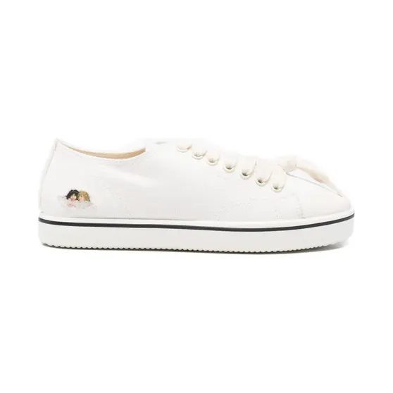 Fiorucci Canvas-Sneakers mit Angel-Patch “White” (W26SSASH004CO03WH01)