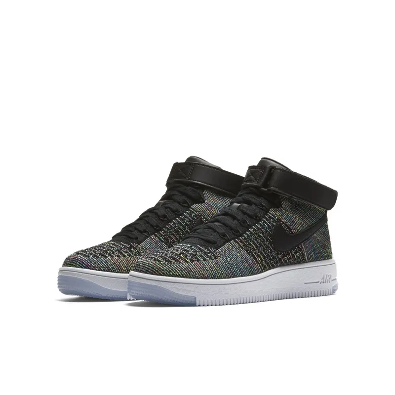 Nike  Air Force 1 Ultra Flyknit Mid Multi-Color 2.0 (GS) Pink Blast/Black-White (862824-600)