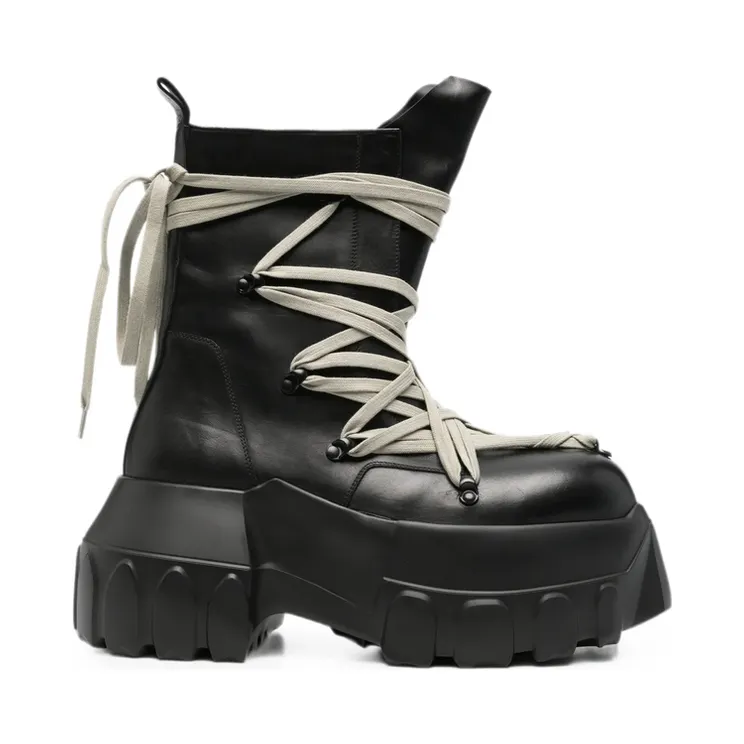 Rick Owens Megalace Lace-up “Black” (RU02F4867 LOOW1 989)