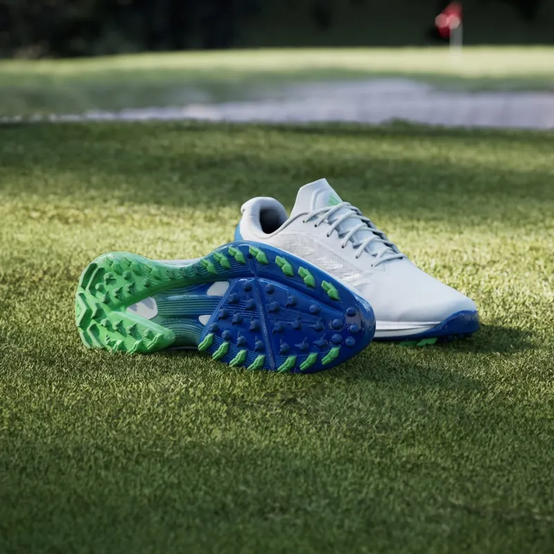 adidas Adizero ZG Spikeless Golf Cloud White Silver Metallic Lime Burst (JQ7725)