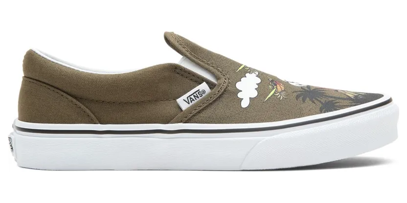 VANS Dineapple Floral Classic Slip-on Kinderschoenen (Groen)
