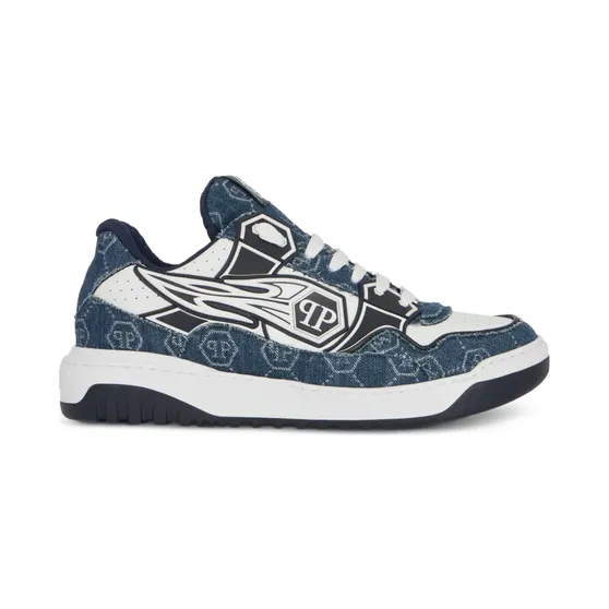 Philipp Plein Moonwalker met veters “Blue” (SAFSMSC4077PLE005N)
