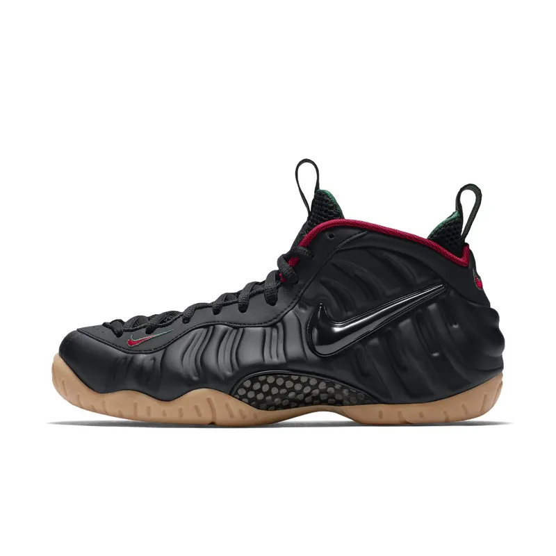Nike  Air Foamposite Pro Gucci Black/Gorge Green-Metallic Gold-Gym Red (624041-004)