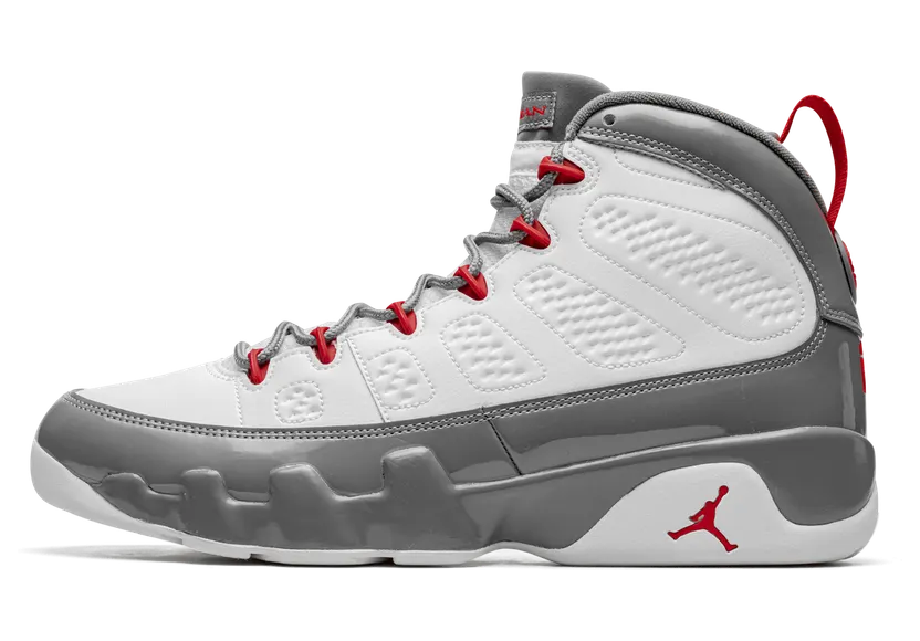 Air Jordan 9 Retro White/Cool Grey/Fire Red (CT8019-162)