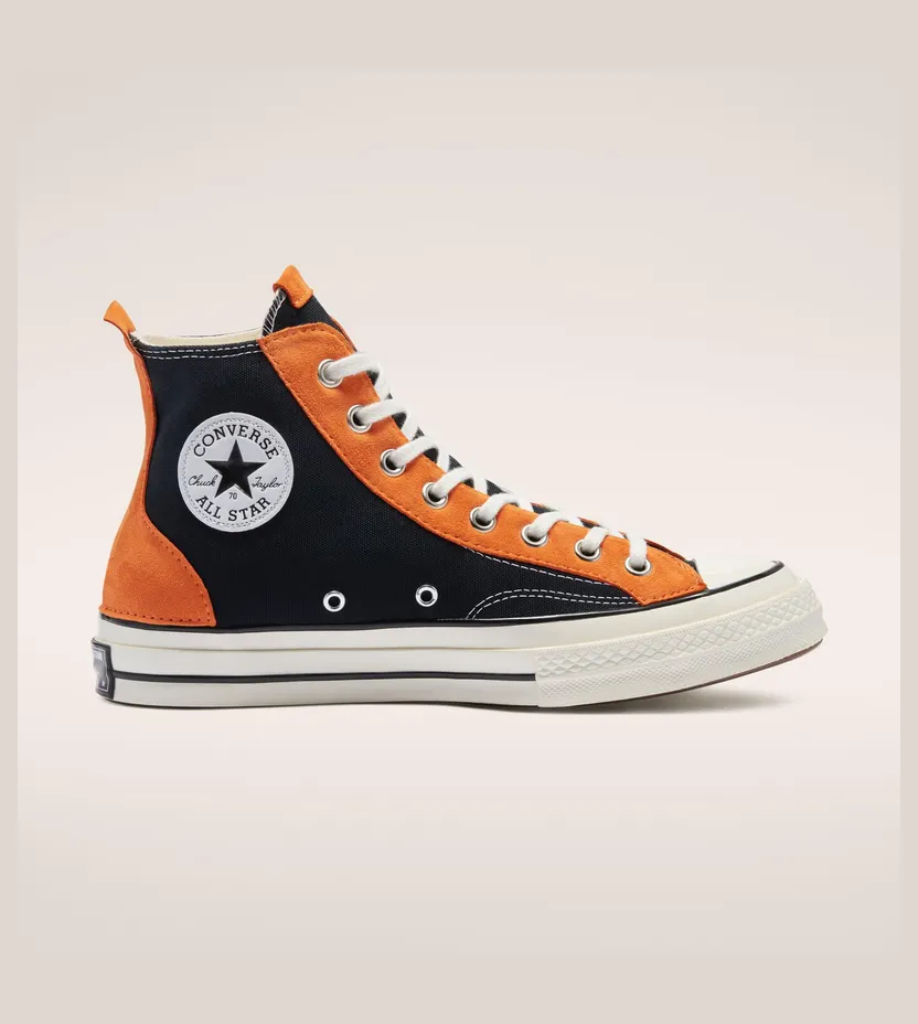 Converse Space Vintage Chuck 70 Zwarte En Oranje Suède (172915C)