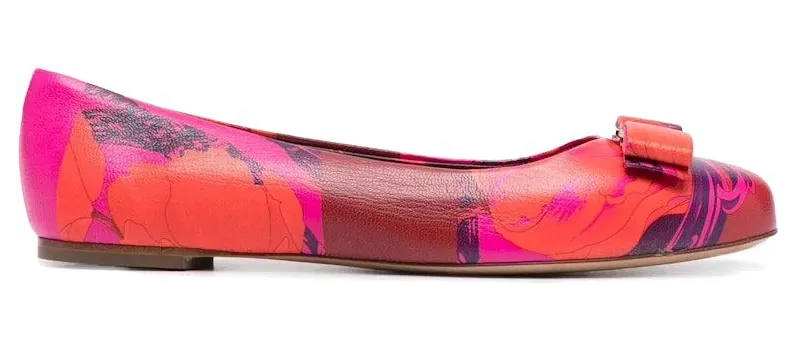 Ferragamo Varina Icon Ballerina Shoes Purple (01D421751833)
