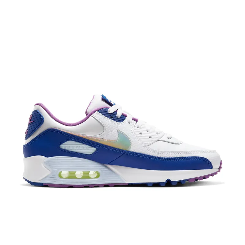 Nike Air Max 90 Easter Blue (2020) White/Washed Coral-Hyper Blue-Multi-Color (CT3623-100)