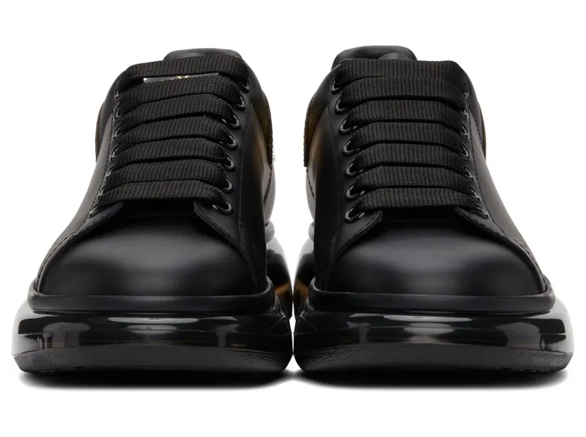 Alexander McQueen SSENSE Exclusive Black & Gold Oversized Sneakers (610812WHX9X) (2)