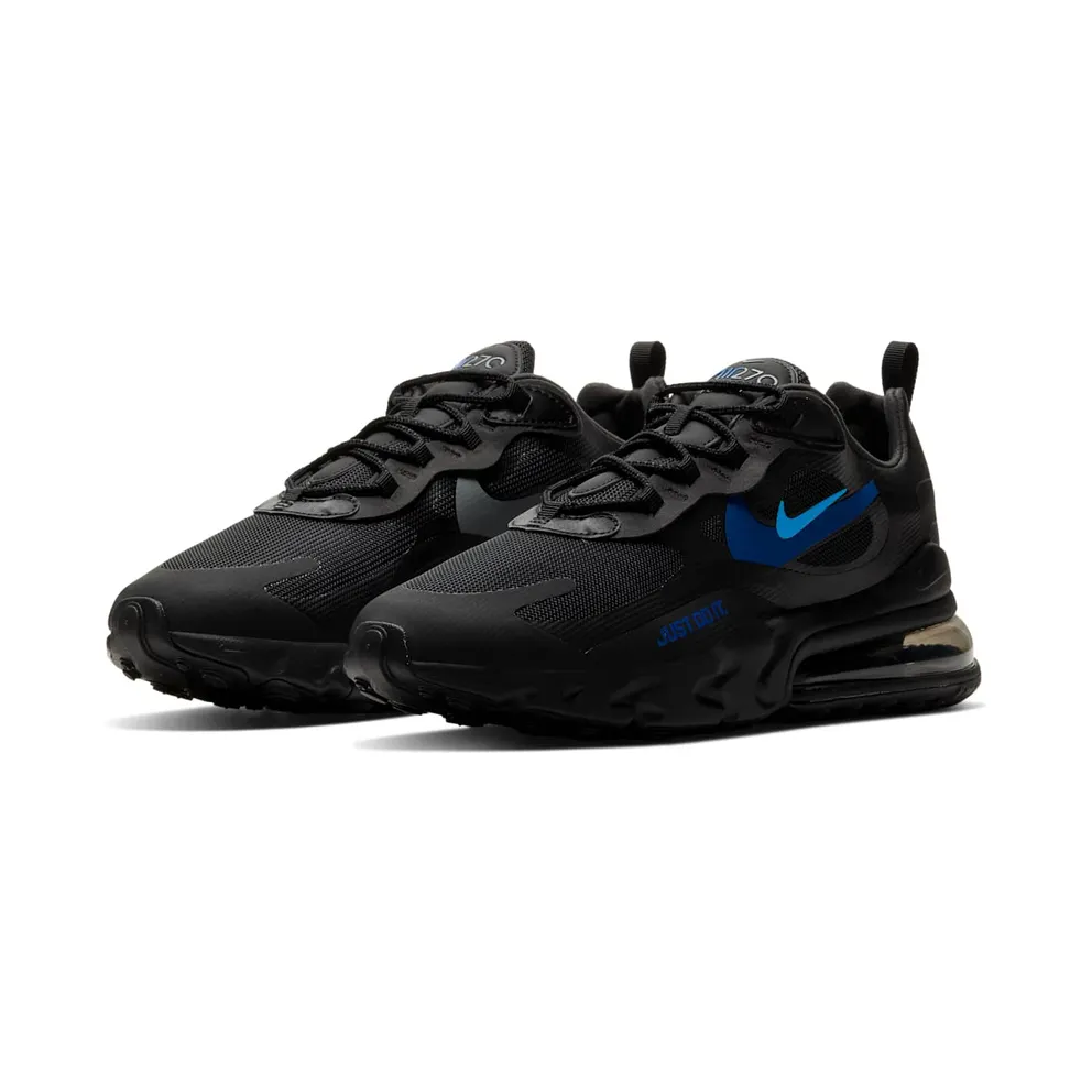 Nike Air Max 270 React Just Do It Black Black/Hyper Royal-Cool Grey-Blue Hero (CT2203-001)