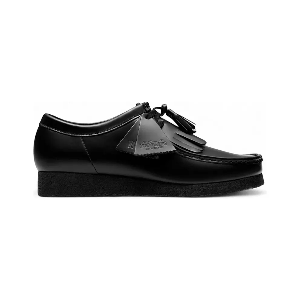 Clarks Wallabee “Black Hi Shine Leather” (26183780)