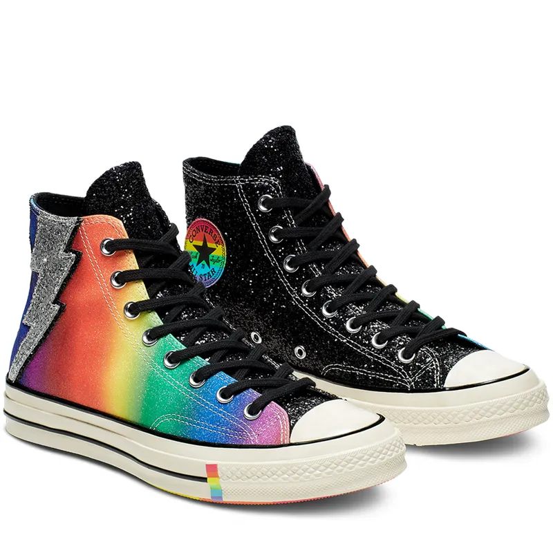Converse Chuck Taylor All-Star 70s Hi Pride Rainbow (2019) Black/Egret-Multi (165713C)
