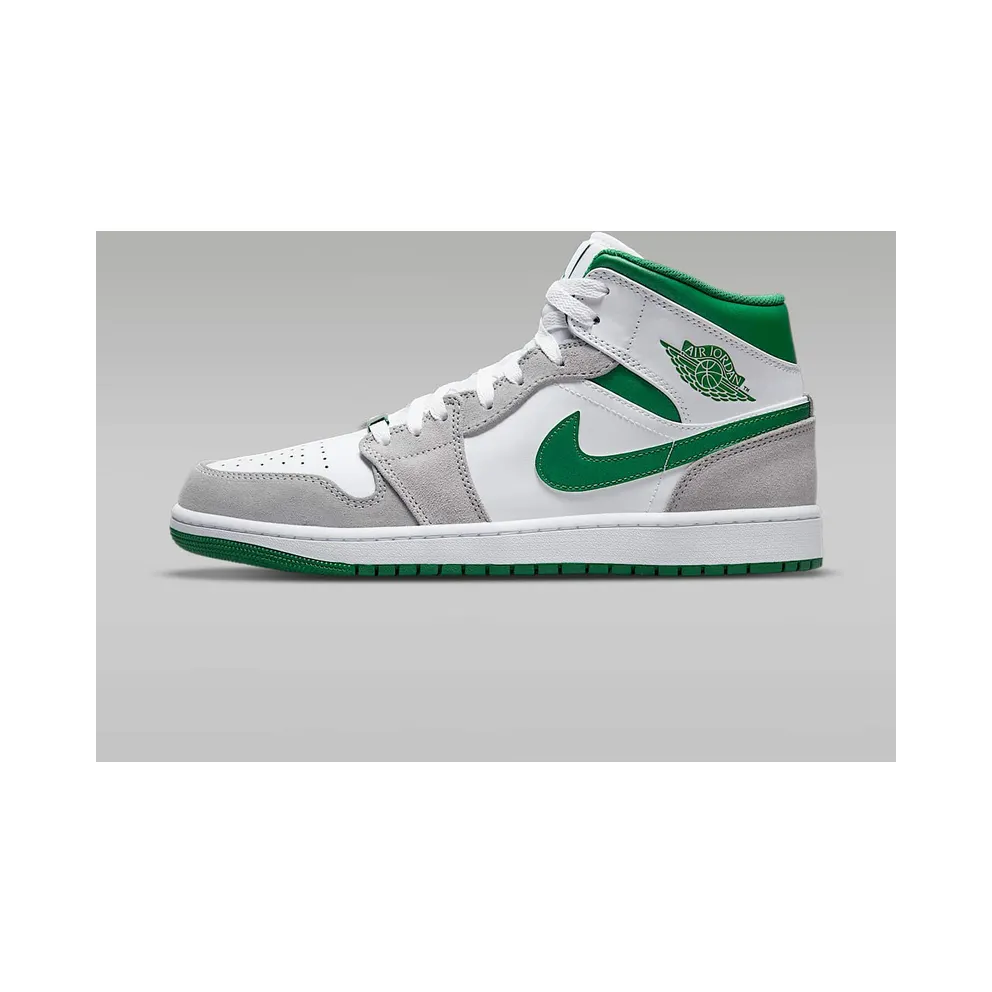Air Jordan 1 Mid SE White Pine Green Smoke Grey (GS) (DC7294-103)