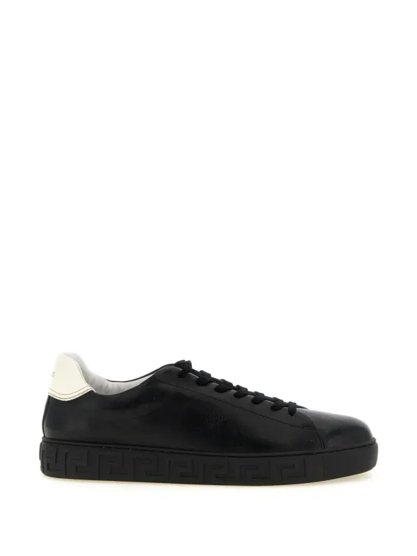 Versace Greca leren sneakers – Black (10242061A18384)