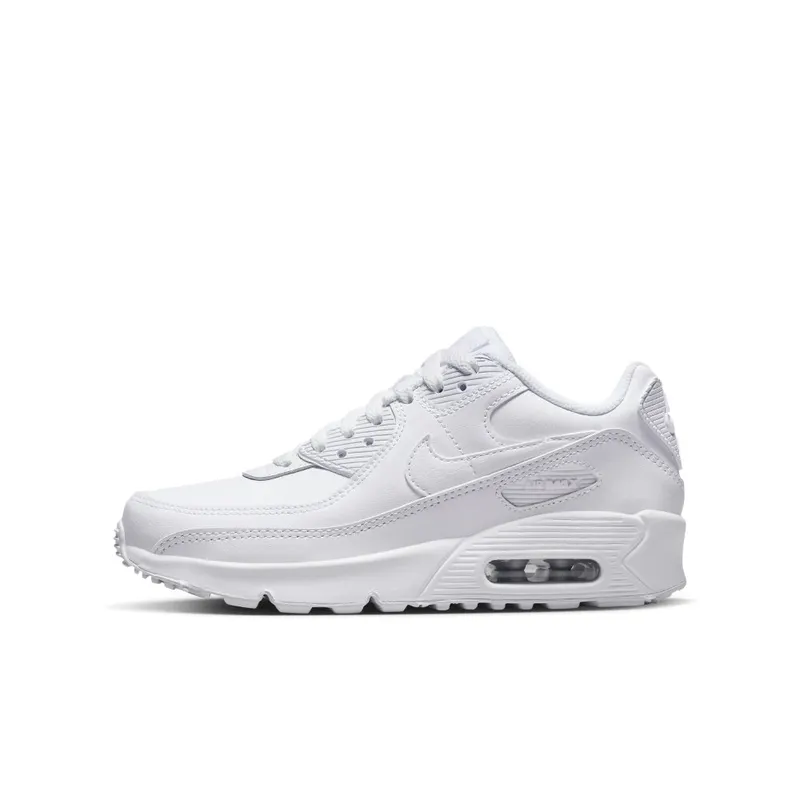 Nike Air Max 90 Recraft Triple White (GS) White/Metallic Silver-White-White (CD6864-100)