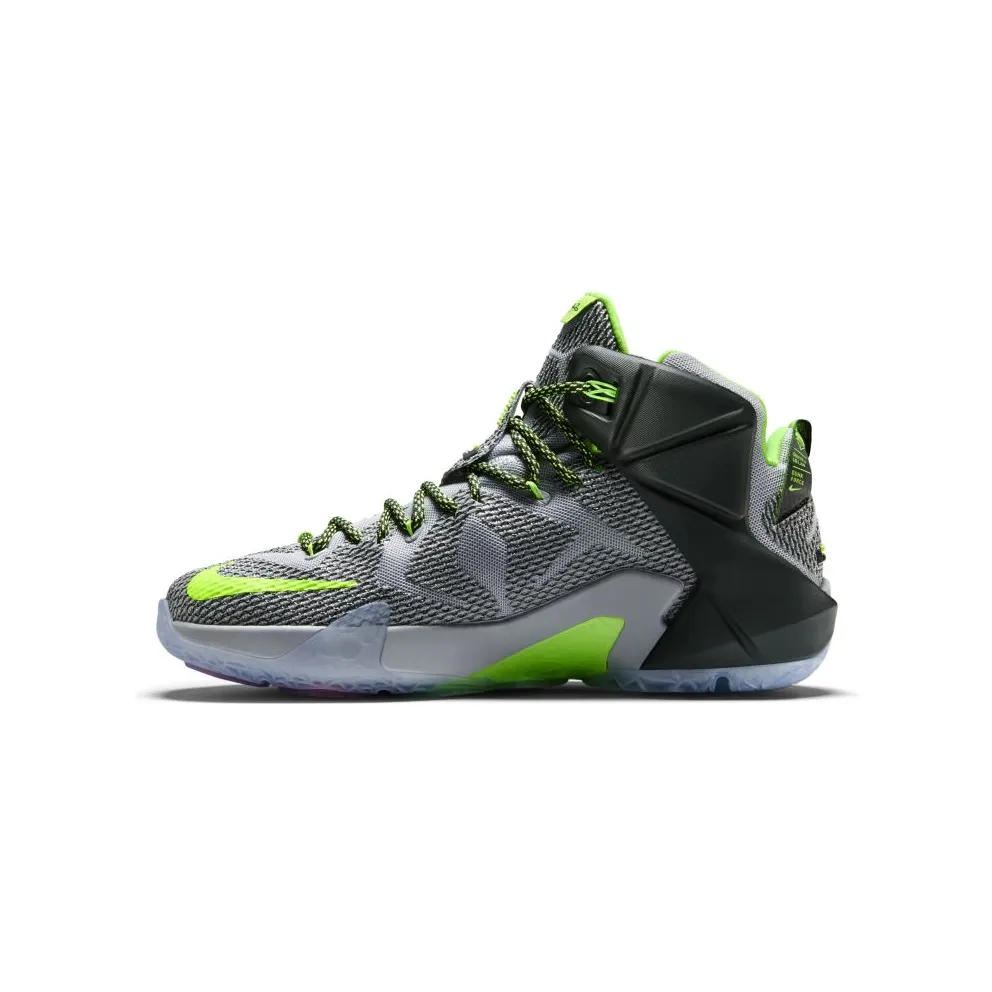 Nike LeBron 12 Dunk Force Dark Magnet Grey/Magnet Grey-Electric Green (684593-001)