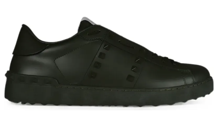 Valentino Garavani Rockstud Untitled Sneakers aus Kalbsleder – Grün (UY2S0931)