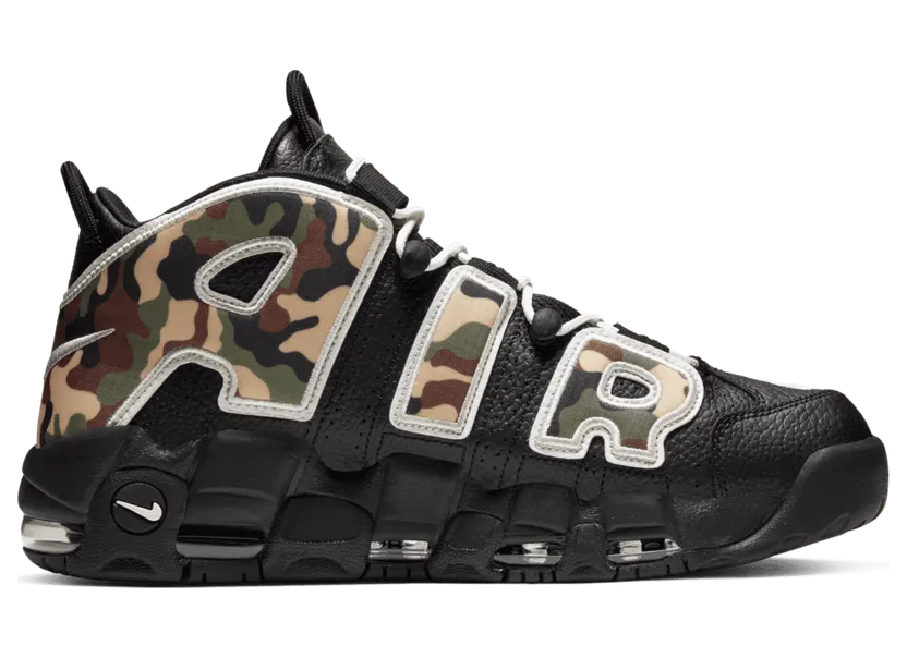 Nike Air More Uptempo QS ‘Camo’ Black/Sail-Light British Tan-Asparagus (CJ6122-001)