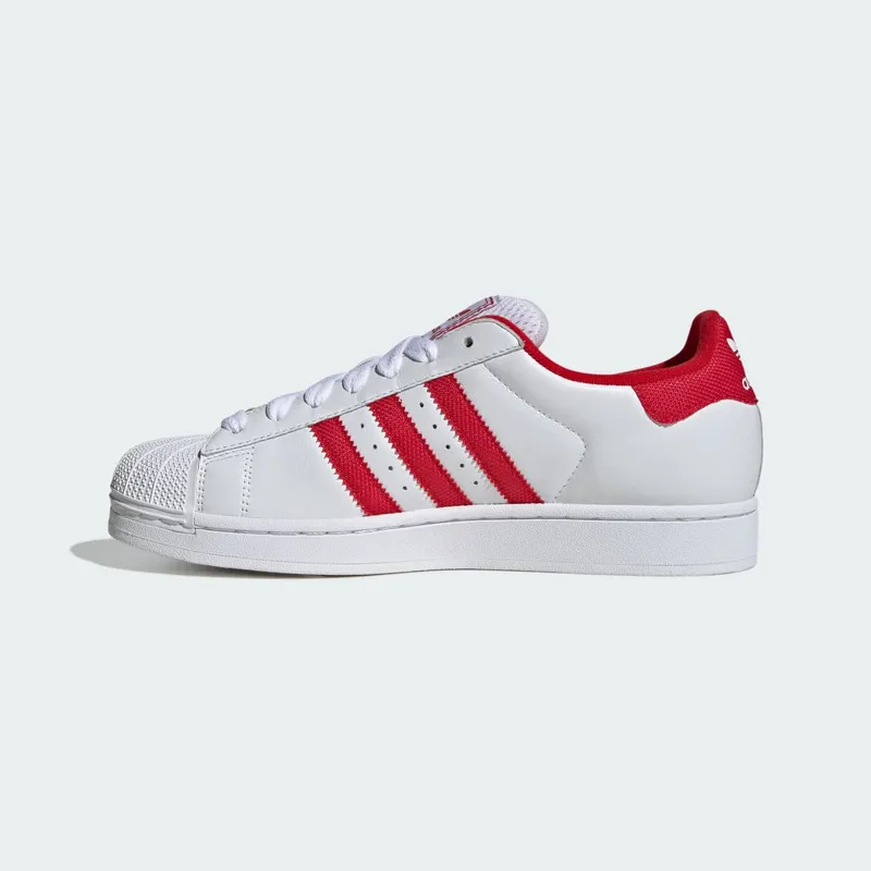 Adidas Superstar II Shoes Cloud White / Better Scarlet / Gold Metallic (IH9257)