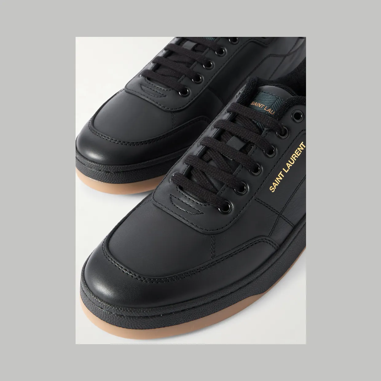 Saint Laurent SL/61 Leather Sneakers Black (81947600N00) (5)