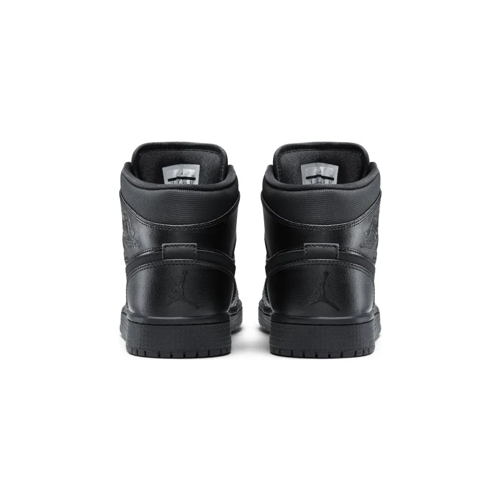 Jordan 1 Retro Mid Black Black/Black/Black (554724-030)