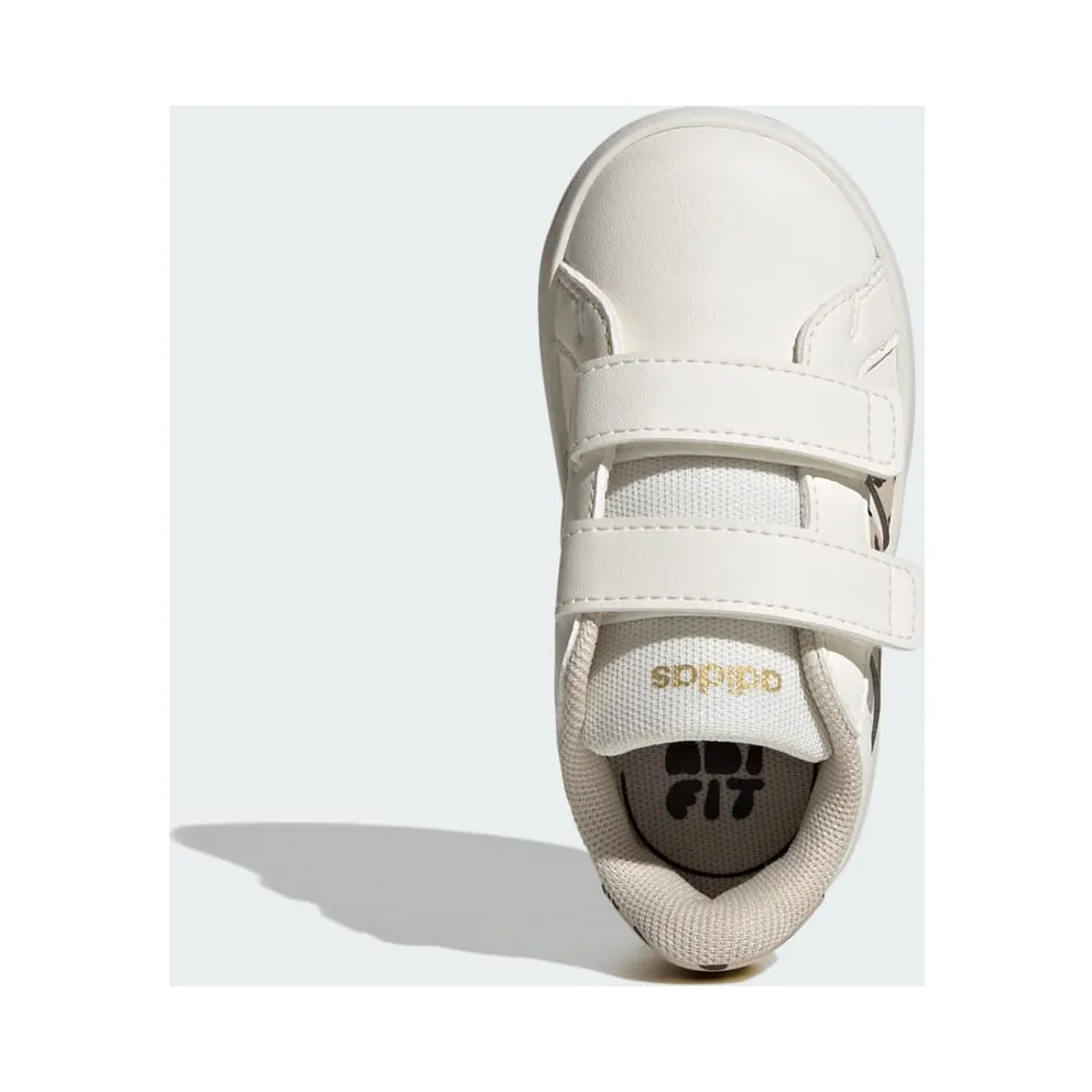 Adidas Grand Court 3.0 Toddler Shoes Core White / Crystal Linen / Aurora Coffee (KJ4831)