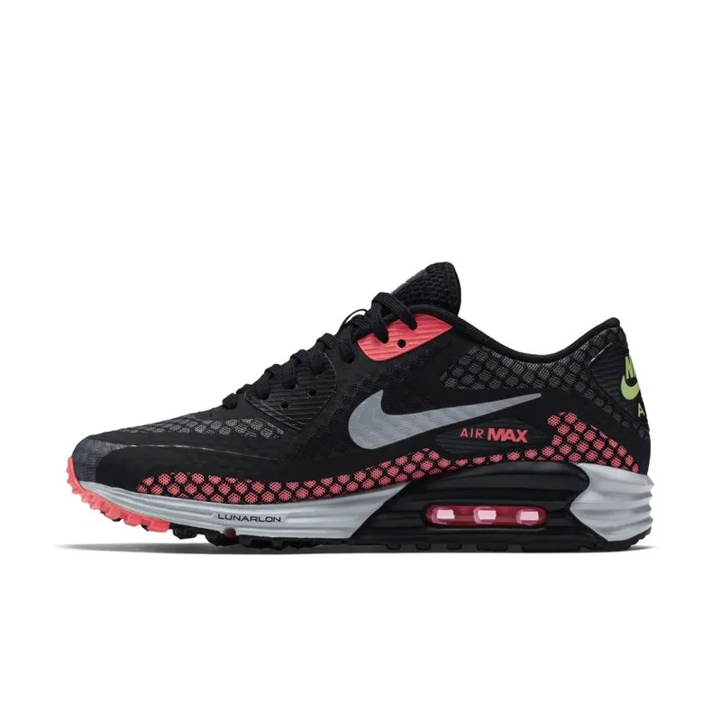 Nike Air Max Lunar 90 Black Silver Hot Lava (724078-002)