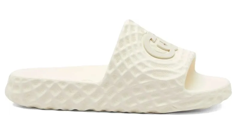 Gucci Slide Sandal Interlocking G Off White Water Ripples (770801 J8710 9164)