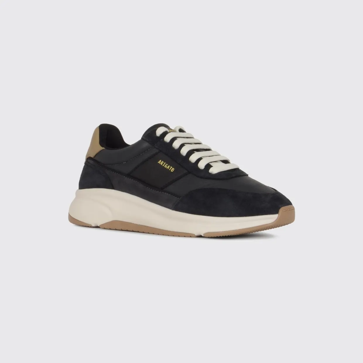 Axel Arigato Genesis Neo Runner Suede Trainers with Bicolour Design Black (F3573001)