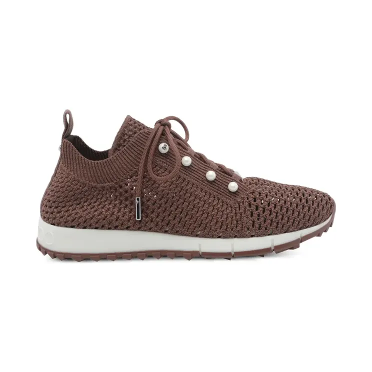 Jimmy Choo Veles sneakers verfraaid met parel – Beige (VELESQEH)