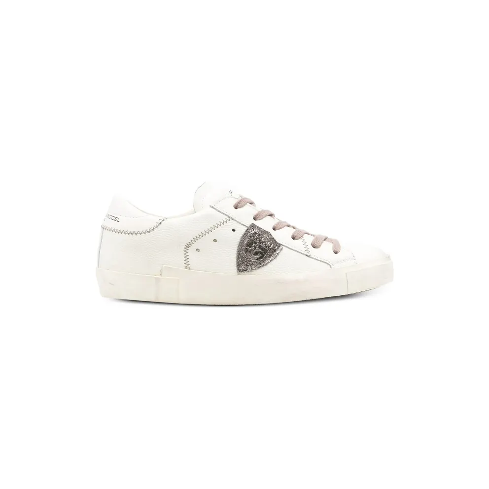 Philippe Model PRSX Low Logo-patch Panelled “White” (PRLD VZ08)
