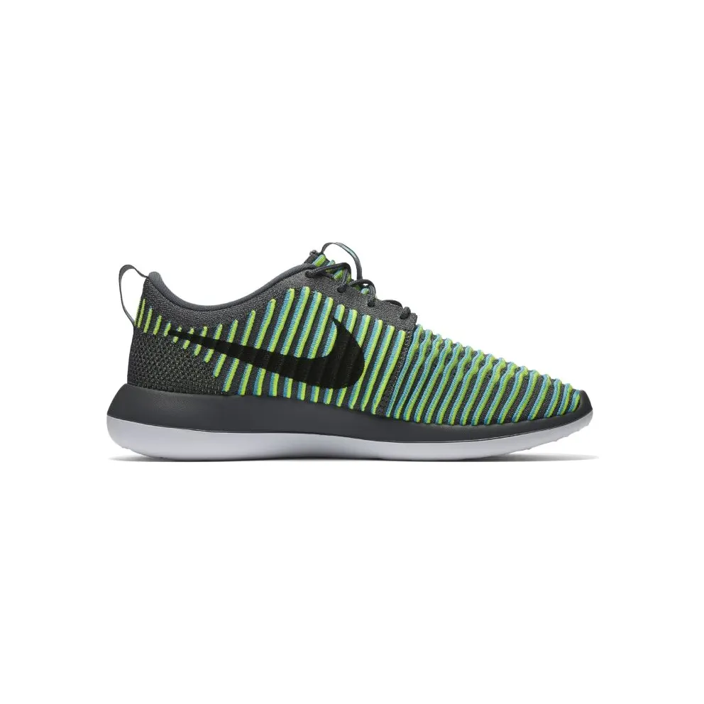Nike Roshe Two Flyknit Gamma Blue Dark Grey/Gamma Blue-Volt-Black (844833-004)