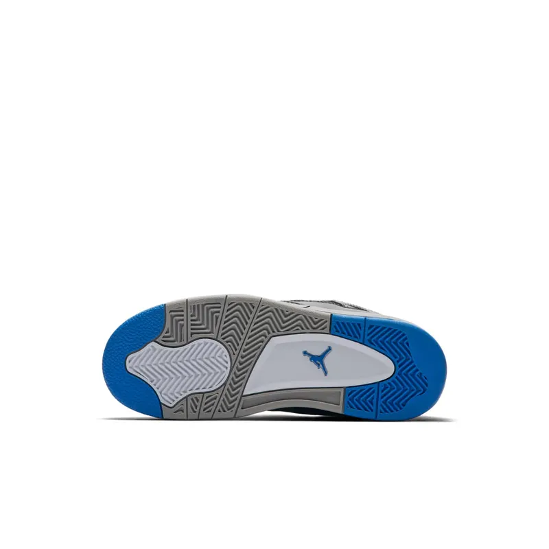 Jordan 4 Retro Motorsports Alternate (PS) Black/Game Royal-Matte Silver-White (308499-006)