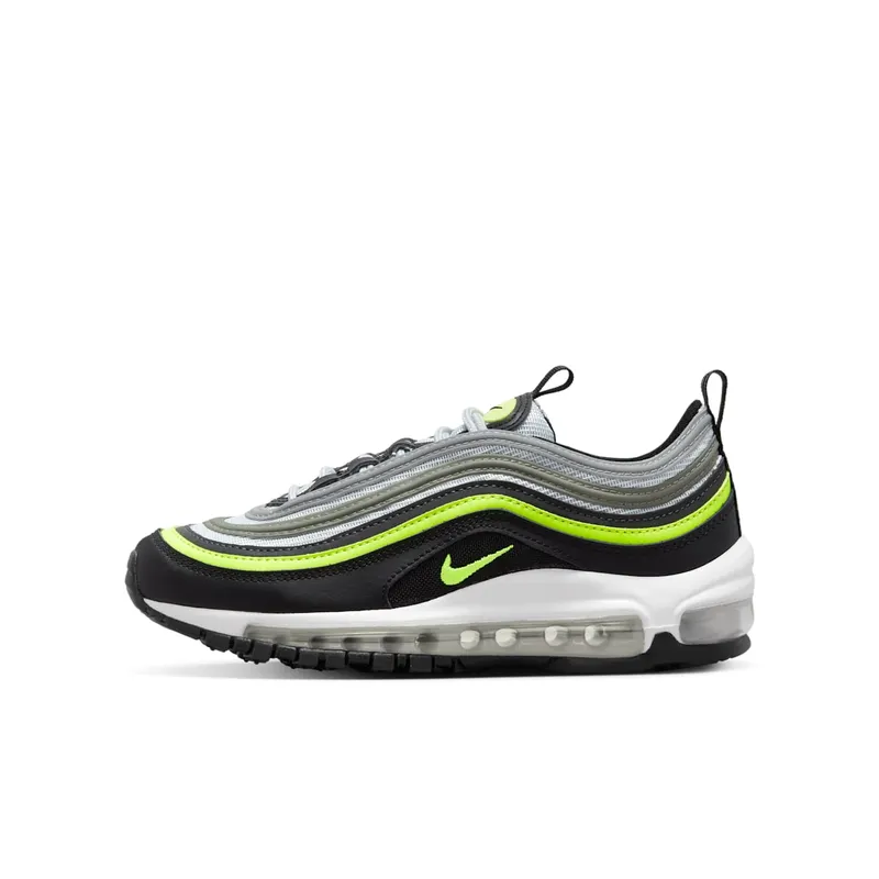 Grade School Nike AIR MAX 97 “BLACK NEON” (921522-030)