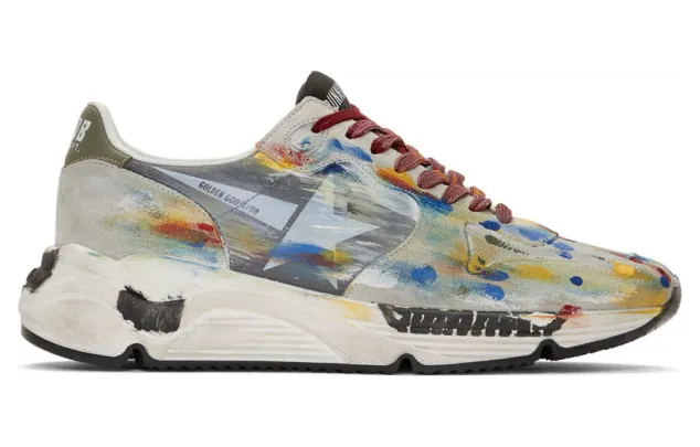 Golden Goose Multicolor Dripping Paint Running Sole Sneakers (G35MS963.G8)