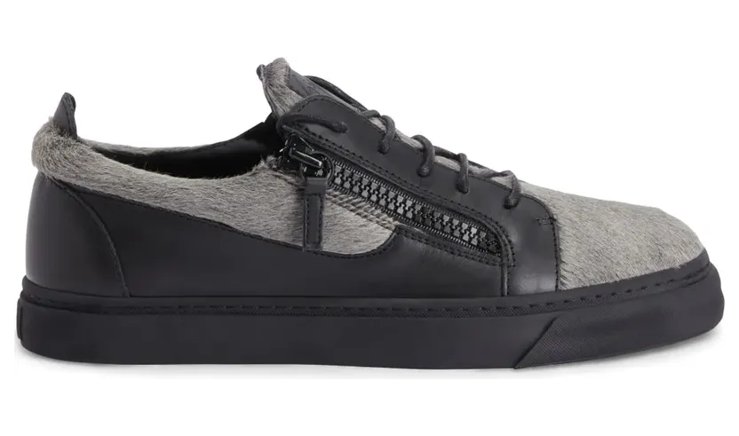 Giuseppe Zanotti Frankie Sneakers mit doppeltem Reißverschluss – Grau (RU00129K40)