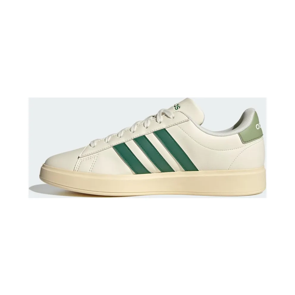 Adidas Grand Court Cloudfoam Comfort Off White / Collegiate Green / Tent Green (JS1736)