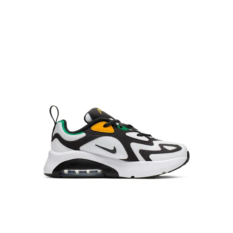 Nike Air Max 200 Rasta (PS) White/Bright Crimson-University Gold-Black (AT5628-100)
