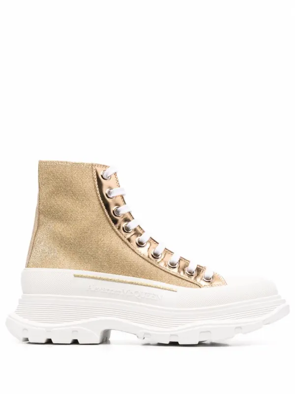 Alexander McQueen Tread Slick sneakers verfraaid with glitter – Gold (685699W4SG1)