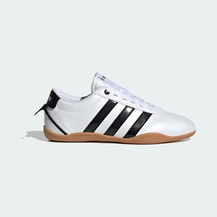 adidas Grand Court Lo Girls Shoes Junior “Cloud White / Core Black / Hi-Res Yellow” (KI3061)