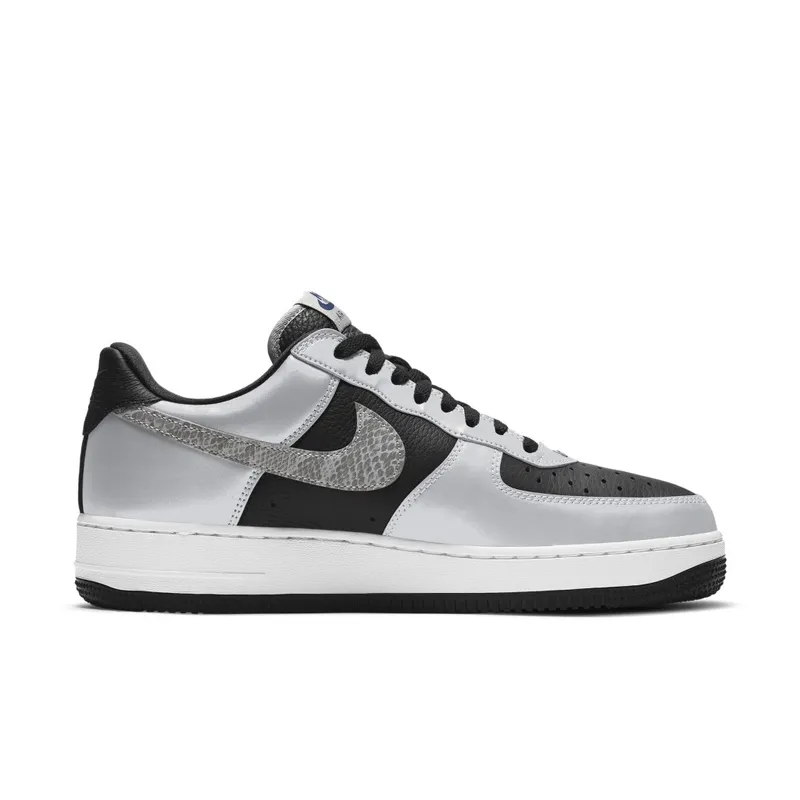 Nike Air Force 1 Low Silver Snake (2021) Black/Silver-Black (DJ6033-001)