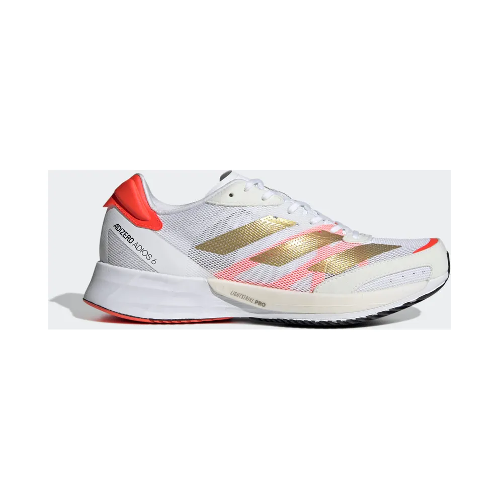 adidas Adizero Adios 6 Tokyo Laufschuh Cloud White / Gold Metallic / Solar Red (FY4074)