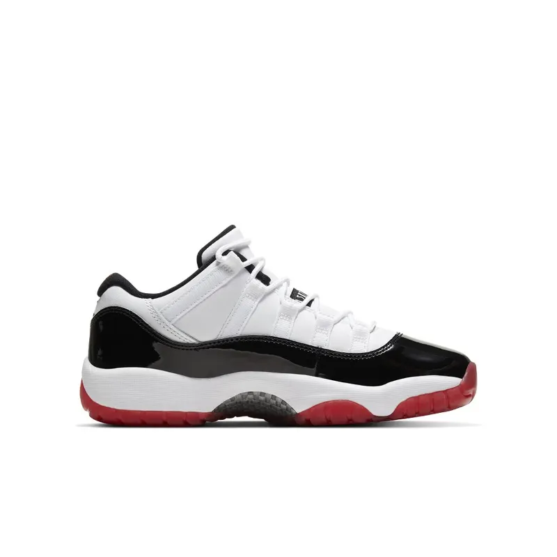 Air Jordan Nike AJ XI 11 Low Suede ‘White Bred’ (GS) (2020) (528896-160)