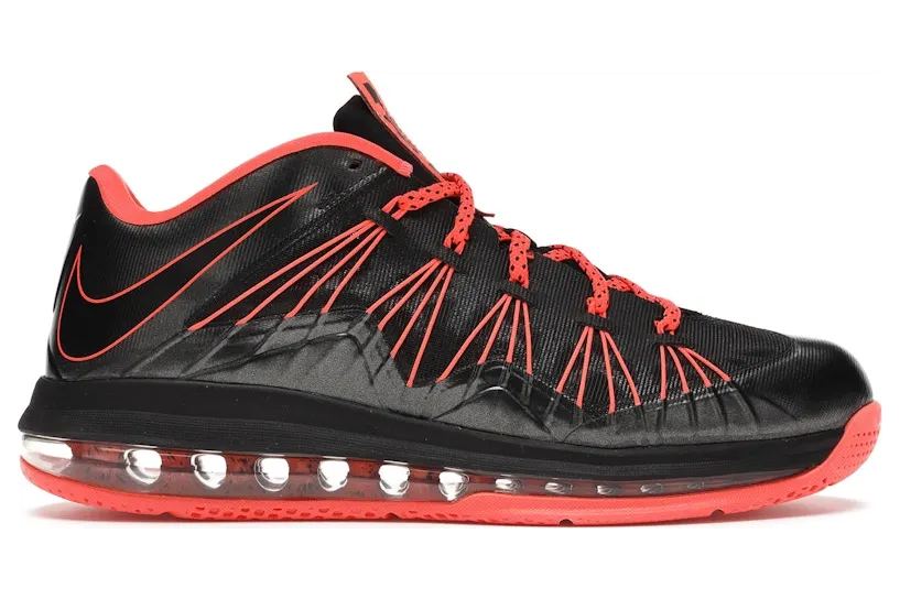 LeBron 10 Low Black/Total Crimson (579765-001)
